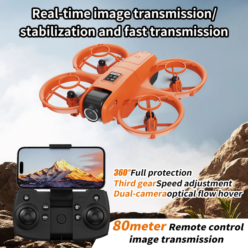 Mini Drone YL3 4K Double Caméra – Positionnement Optique, Moteur Brushless, FPV WiFi & Évitement d'Obstacles – CLEVI Paris