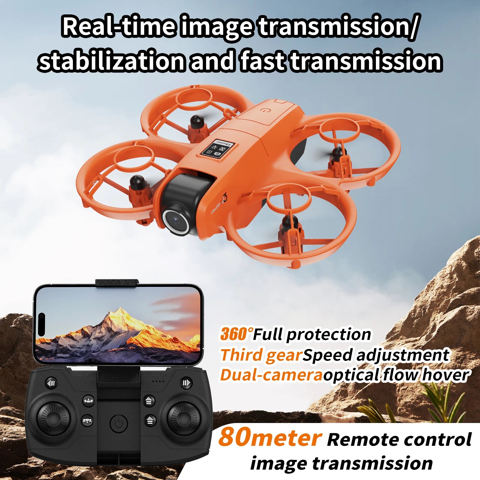 Mini Drone YL3 4K Double Caméra – Positionnement Optique, Moteur Brushless, FPV WiFi & Évitement d'Obstacles – CLEVI Paris