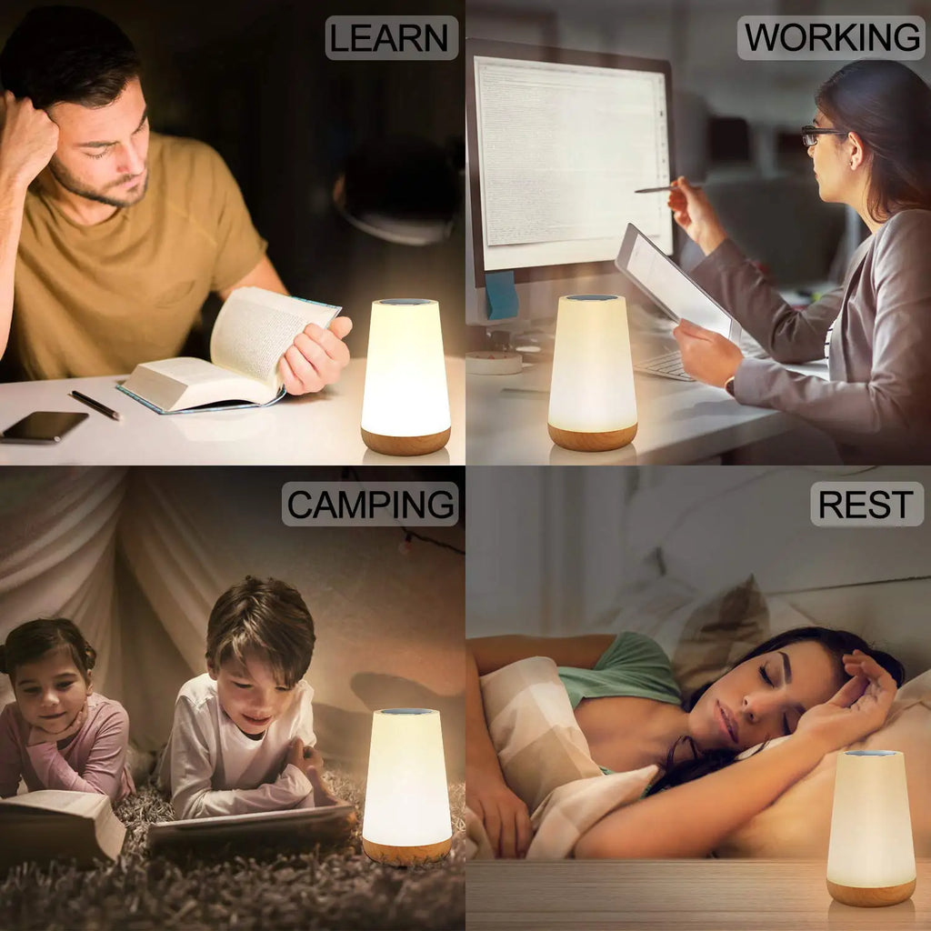 Lampe de Chevet LED 13 Couleurs — Tactile & Télécommande, USB Rechargeable, 10h | CLEVI Paris