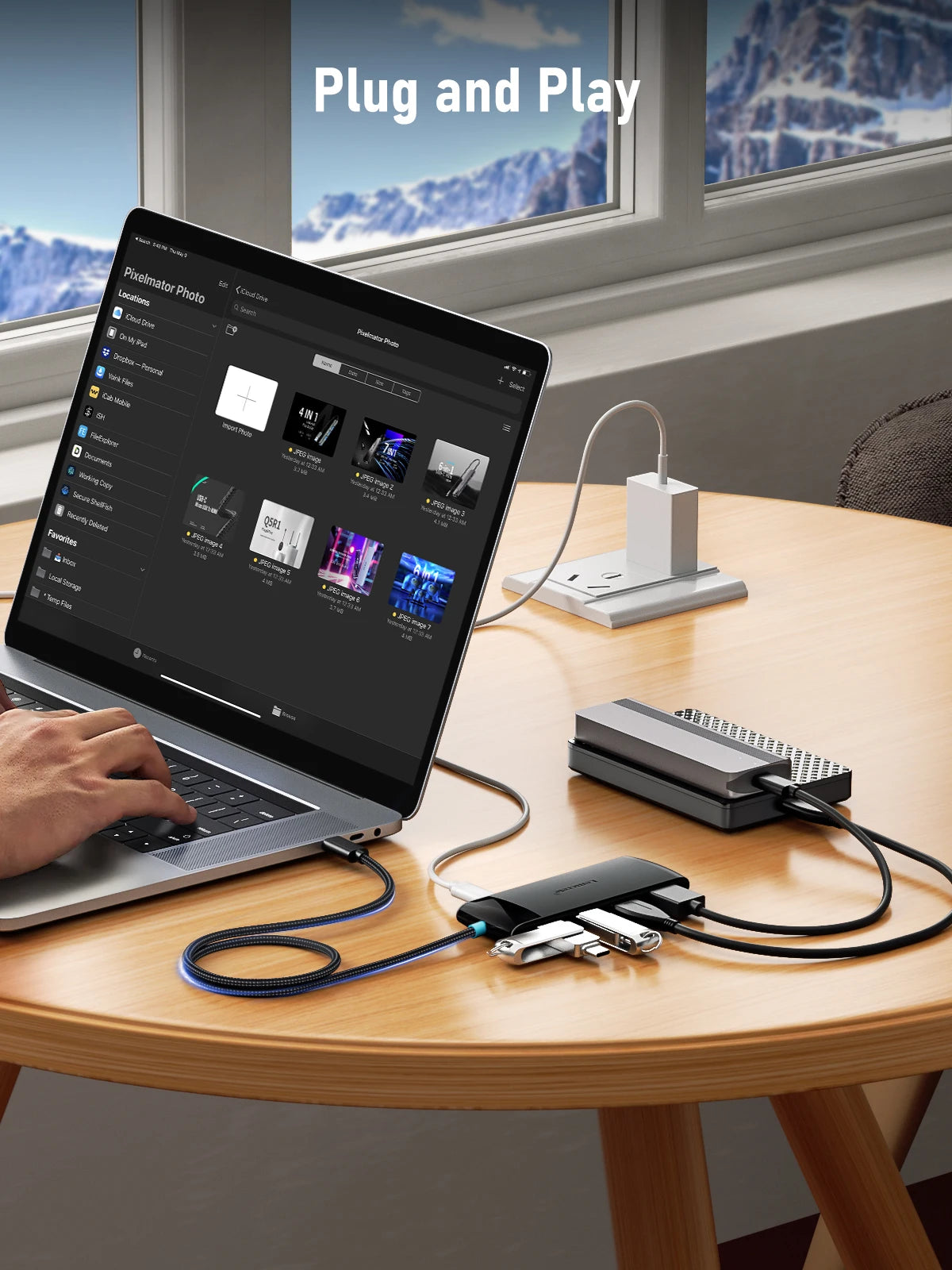 Hub USB-C 3.2 Gen2 Lemorele 5-en-1 10Gbps MacBook iPad Laptop 60cm – CLEVI Paris