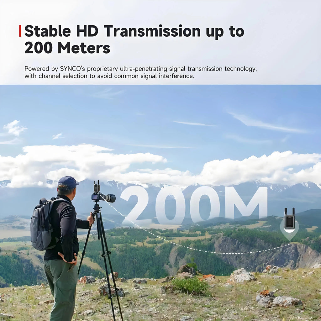 SYNCO Xvison HD Système Transmission Vidéo Sans Fil 1080P 200m Latence 40ms – CLEVI Paris