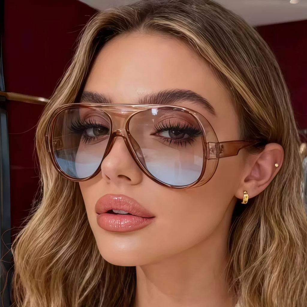 Lunettes de Soleil Rétro Forme Originale Polycarbonate UV400 Été Unisexe – CLEVI Paris