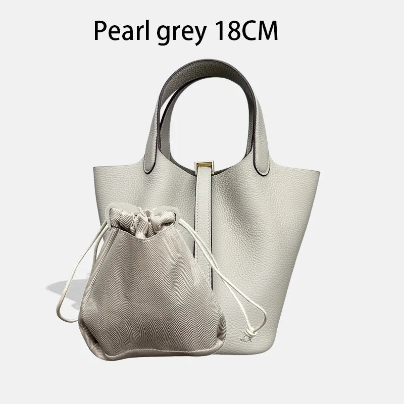 Sac Seau Femme Cuir Véritable Vache 2 Tailles 50+ Coloris Quincaillerie Argentée ou Dorée – CLEVI Paris