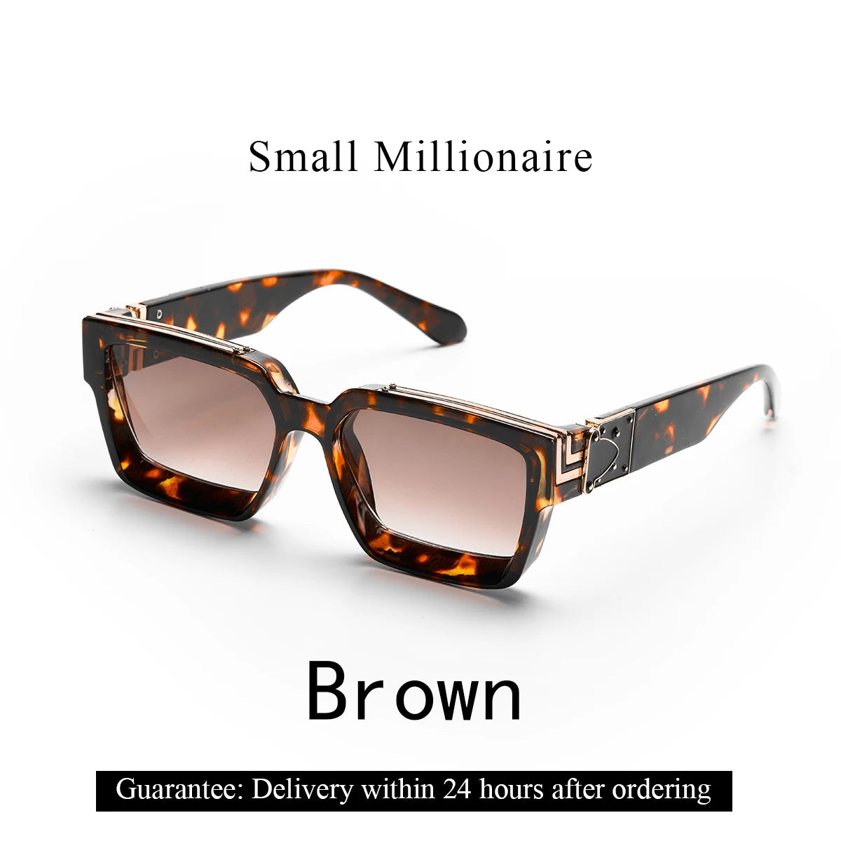Lunettes de Soleil Carrées Style Millionnaire Rétro Homme – Monture Polycarbonate UV400 Catégorie 3 – CLEVI Paris