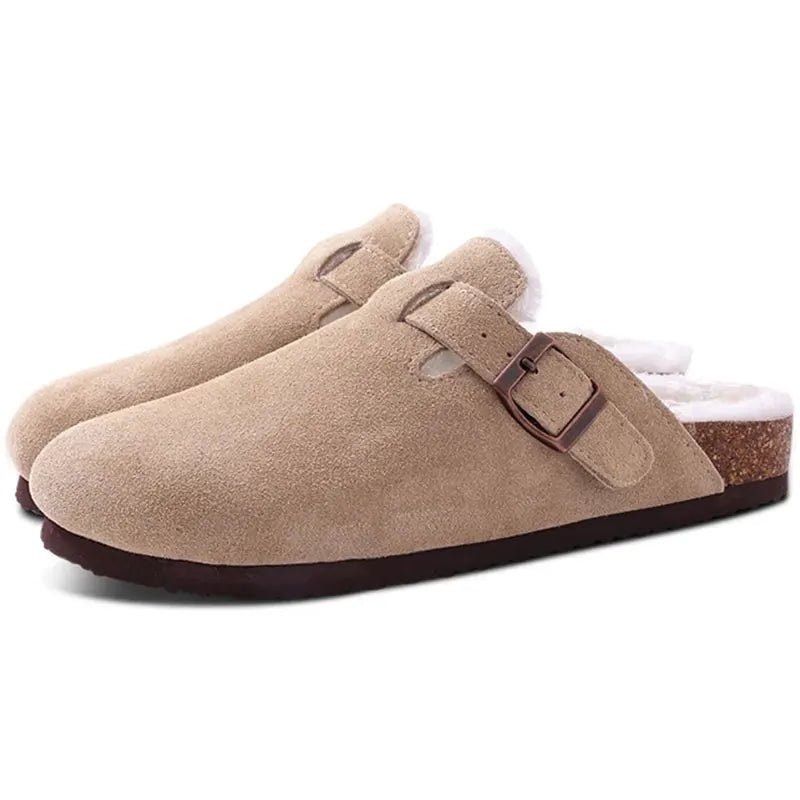 Mules Clogs Daim & Liège Style Britannique | Mixte EU 36-46 Multicolore