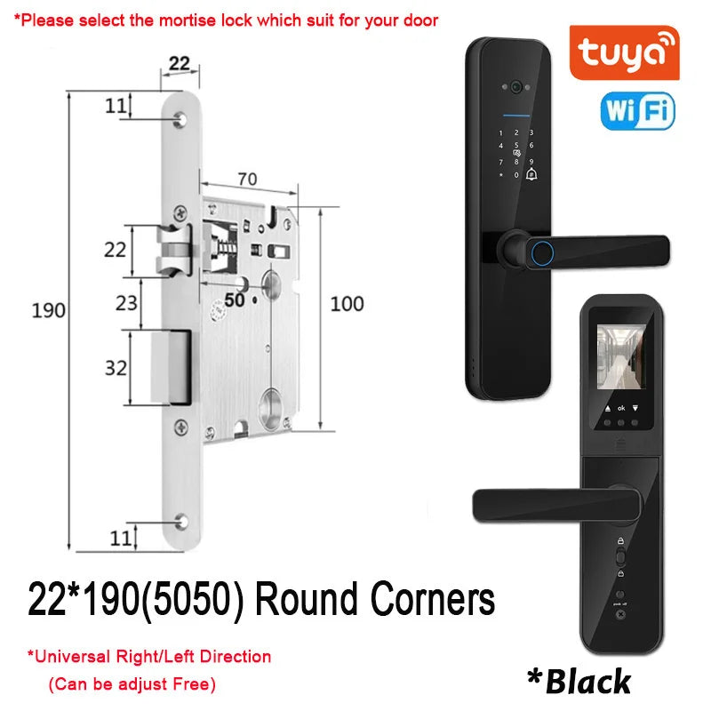 Serrure Connectée XSDTS F8 Judas HD Caméra Intercom WiFi Tuya – CLEVI Paris