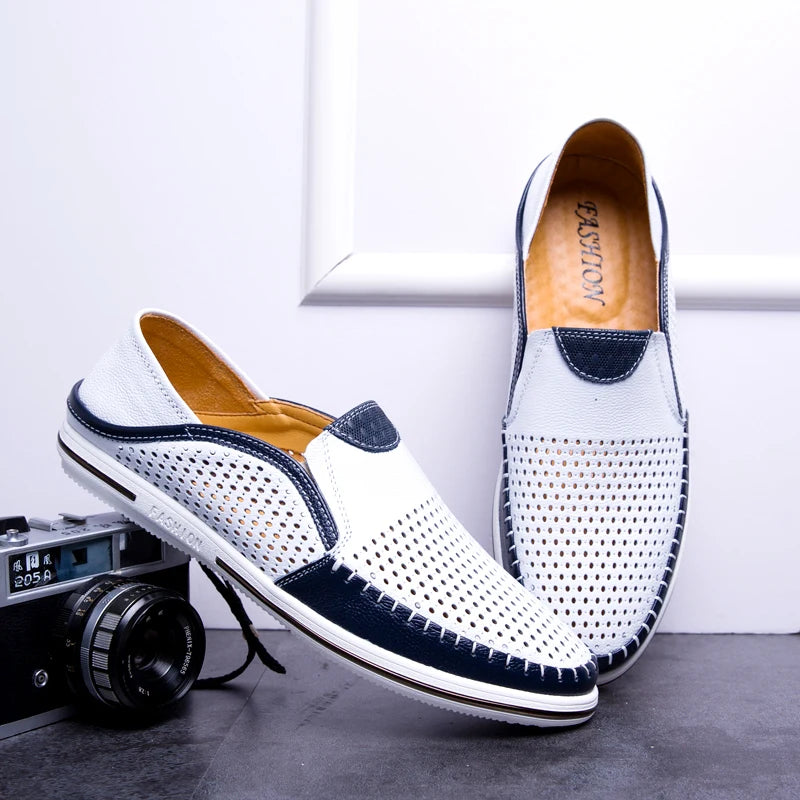 Mocassins Homme Cuir Véritable Respirants – CLEVI Paris