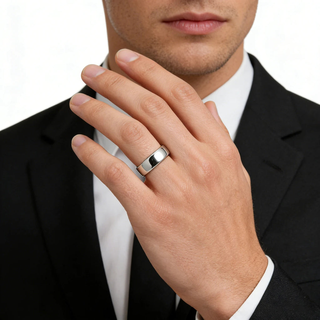 Bague Minimaliste Acier Inoxydable 6mm — Plaquée Or 18k, Waterproof, Couple | CLEVI Paris