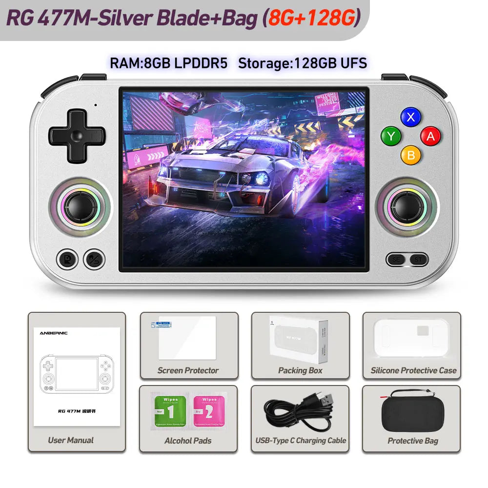 Console Portable Anbernic RG477M Retro 4.7" Dimensity 8300 Android 14 – CLEVI Paris