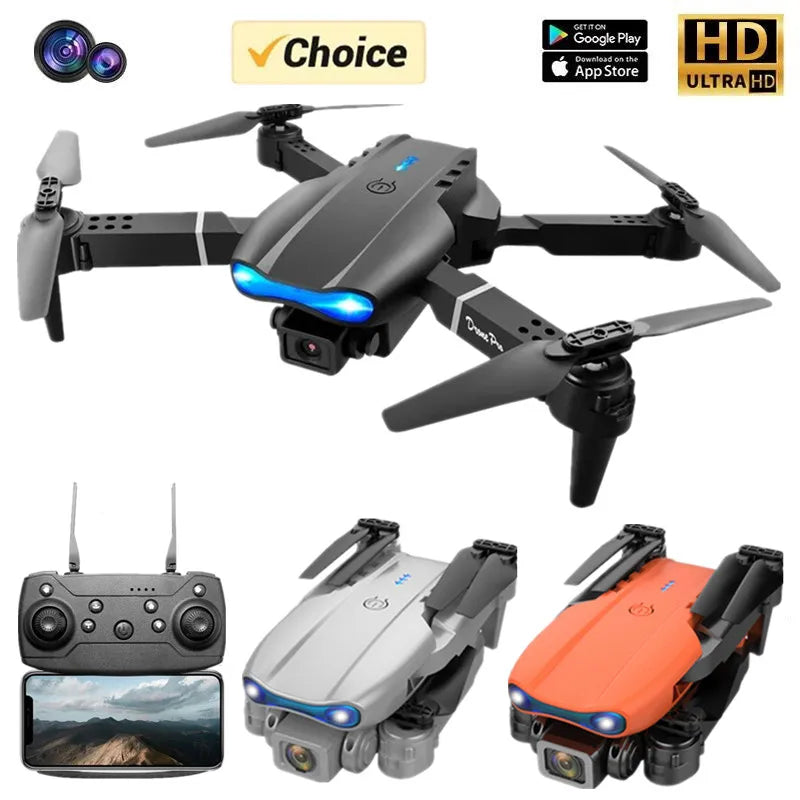 Mini Drone Pliable E99 4K WiFi – Double Caméra FPV, Décollage/Atterrissage Automatique & Gyroscope – CLEVI Paris