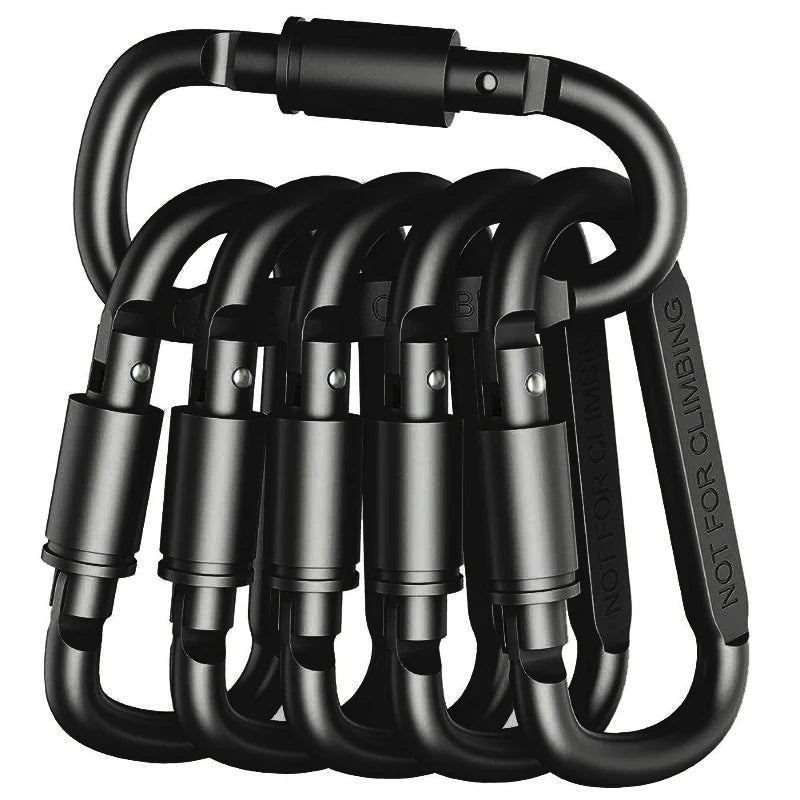 Mousquetons Aluminium Verrouillables | EDC, Camping, Porte-Clés & Sac à Dos, 50 kg – CLEVI Paris