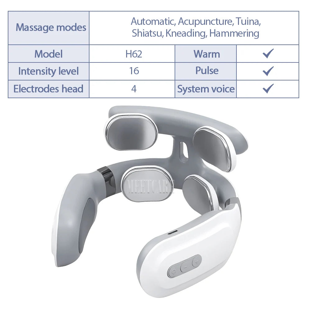 Masseur Cervical Électrique TENS Pulse Cou & Épaules – CLEVI Paris