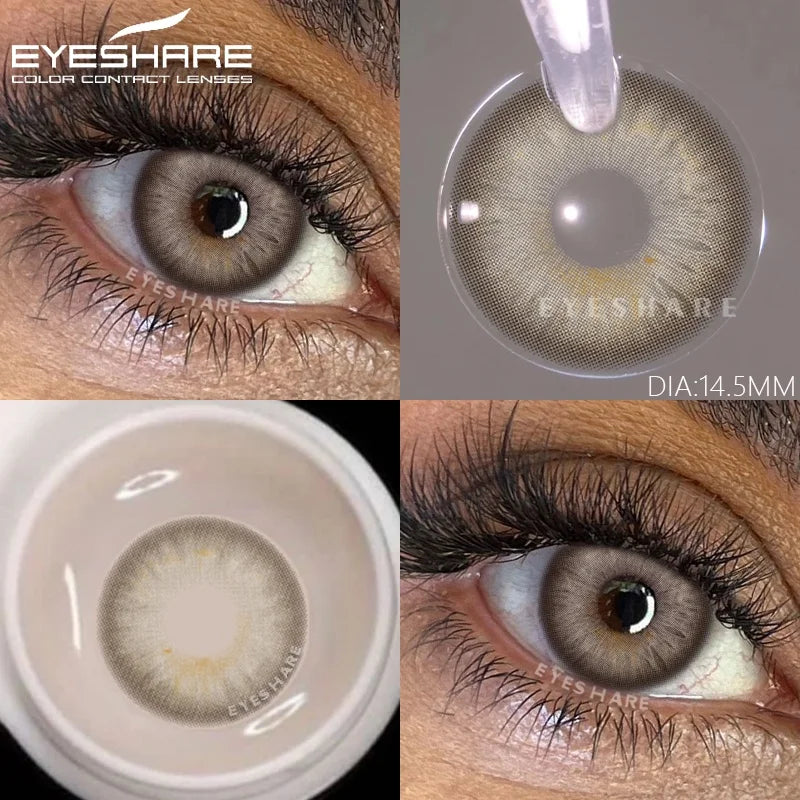 Lentilles de Contact Colorées EYESHARE – 15 Teintes, Port Annuel, Sans Correction