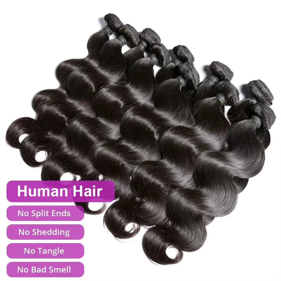 Body Wave Bundles Extensions Cheveux Humains Indiens Virgin Remy Hair – CLEVI Paris