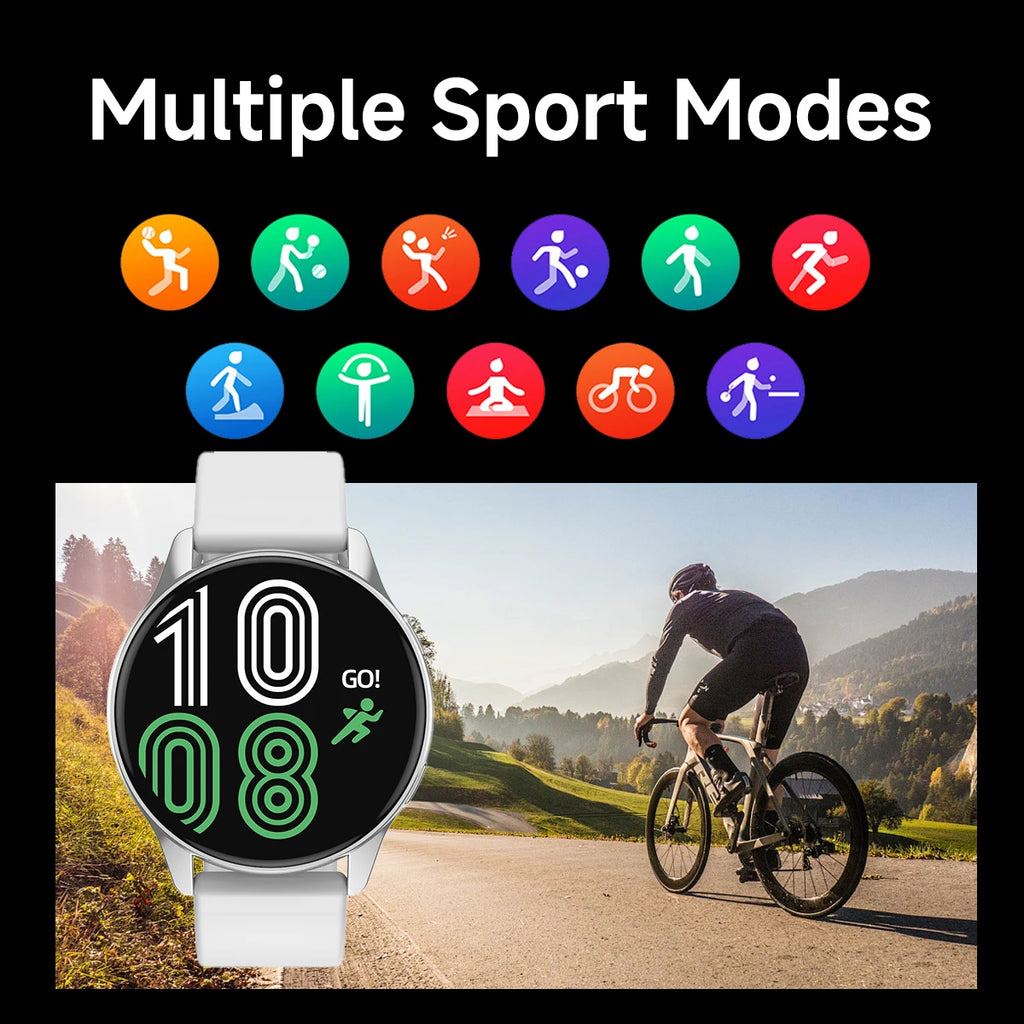 Montre Connectée SIMSONLAB — Huawei GT5 Pro, Appels BT, Cardio, SpO2, Sommeil, Écran HD 1.28" | CLEVI Paris