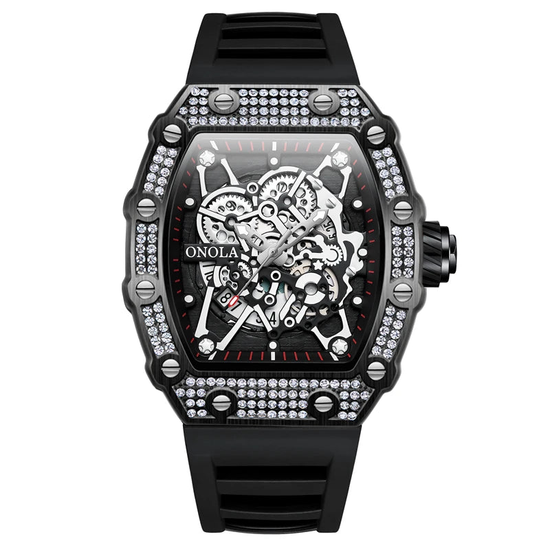 ONOLA ON3827D – Montre Quartz Homme | Sport & Business, Bracelet Silicone, Étanche 3 Bar