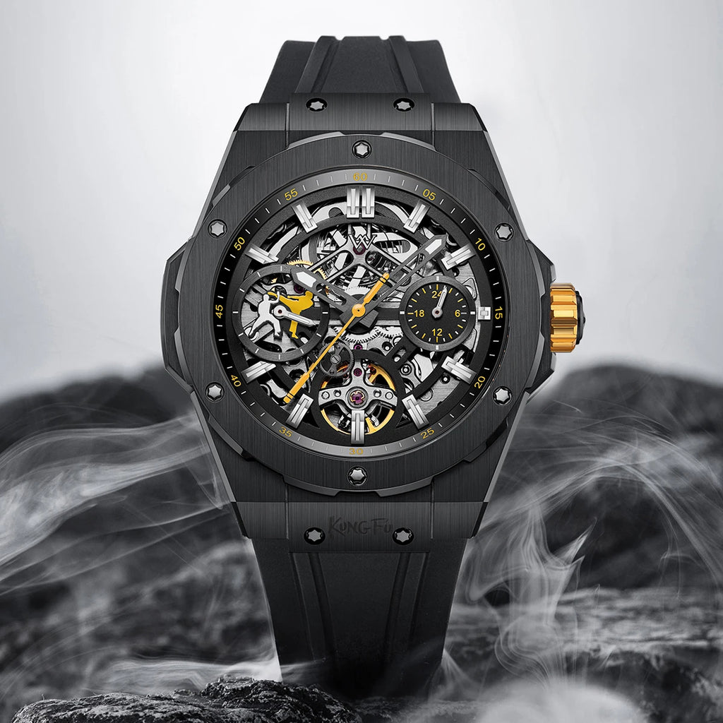 Montre Mécanique Édition Limitée Welly Merck WM128M – Kung Fu Verre Saphir Étanche 5 Bars