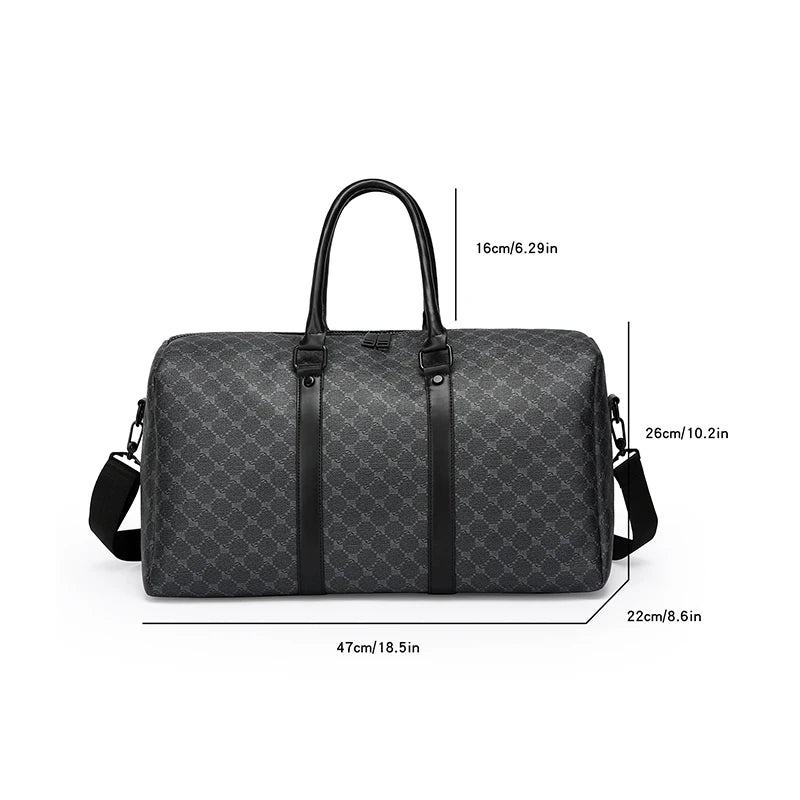 Sac de Voyage Homme PU Motif Géométrique Business 18,5x8,6x10,2cm – CLEVI Paris