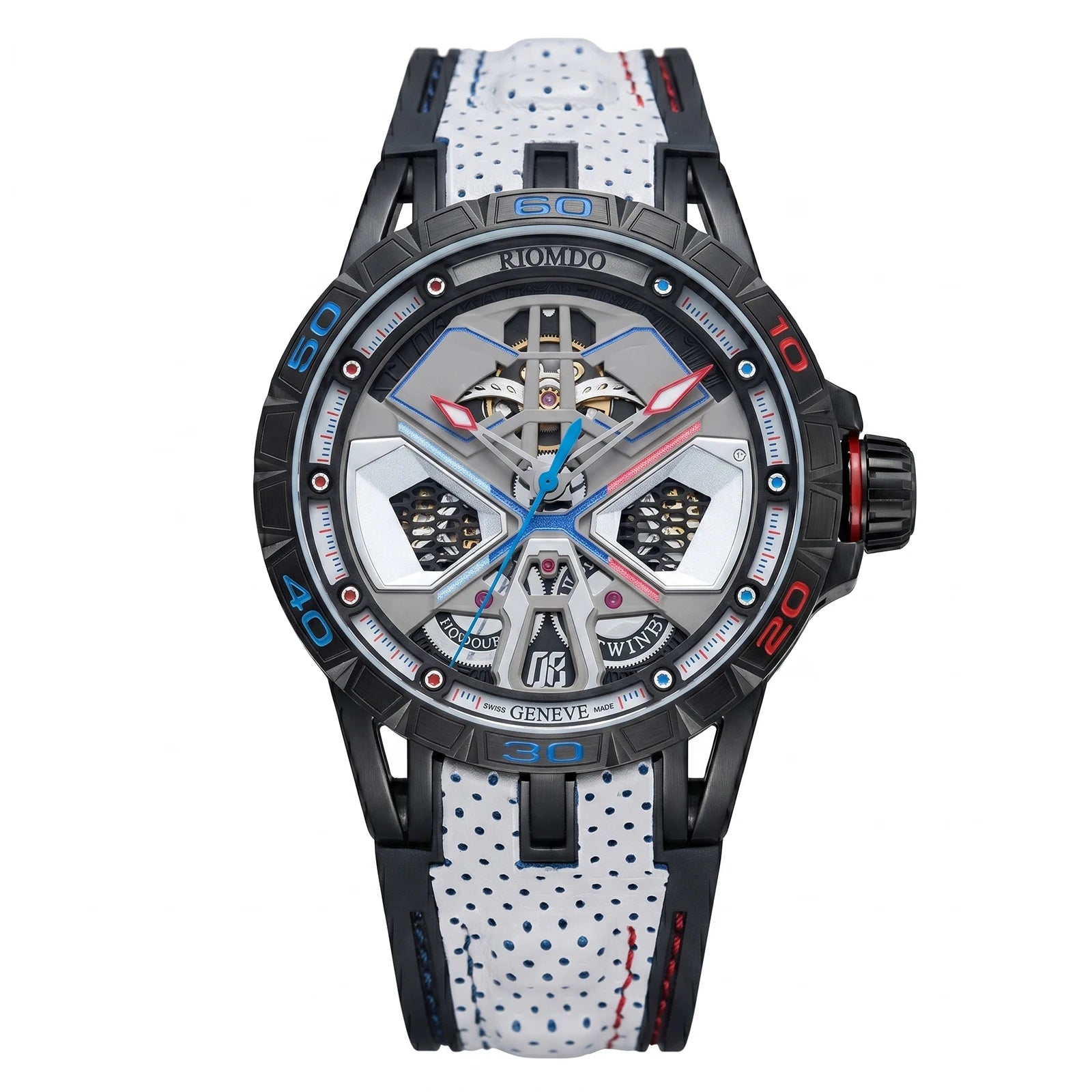 Montre Homme Automatique Squelette Grand Cadran Militaire Acier Oblvlo RD-919 – CLEVI Paris