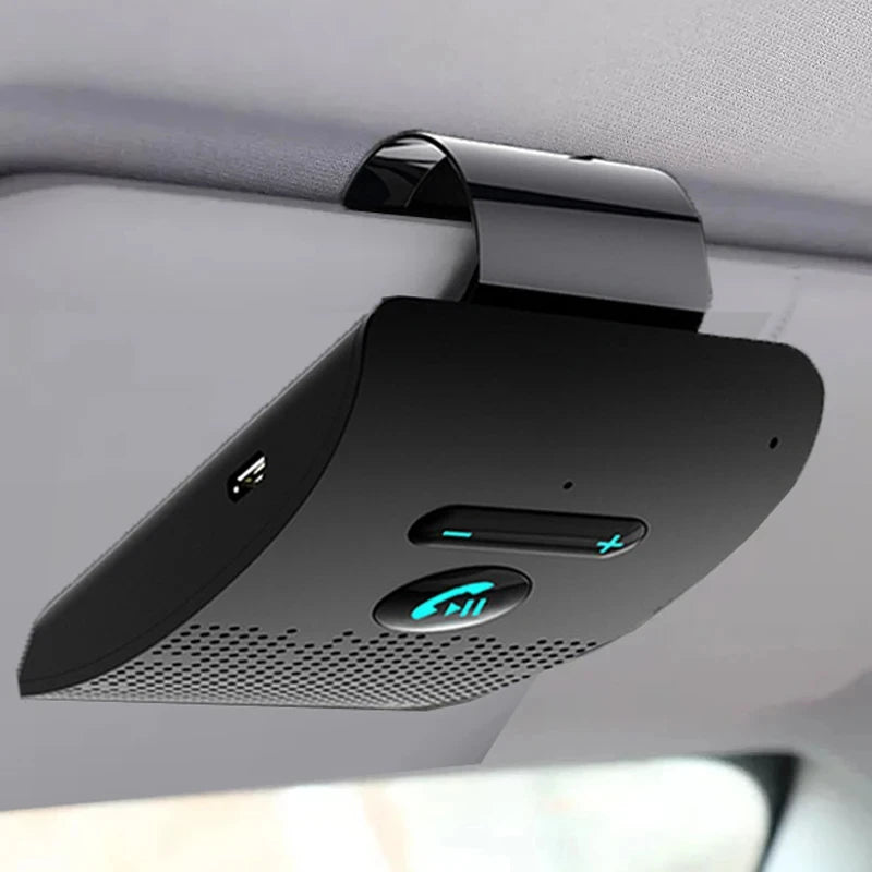 Kit Mains Libres Voiture Bluetooth 5.0 – Haut-Parleur HiFi 2W Réduction Bruit CVC 8.0 Siri Clip Pare-Soleil – CLEVI Paris