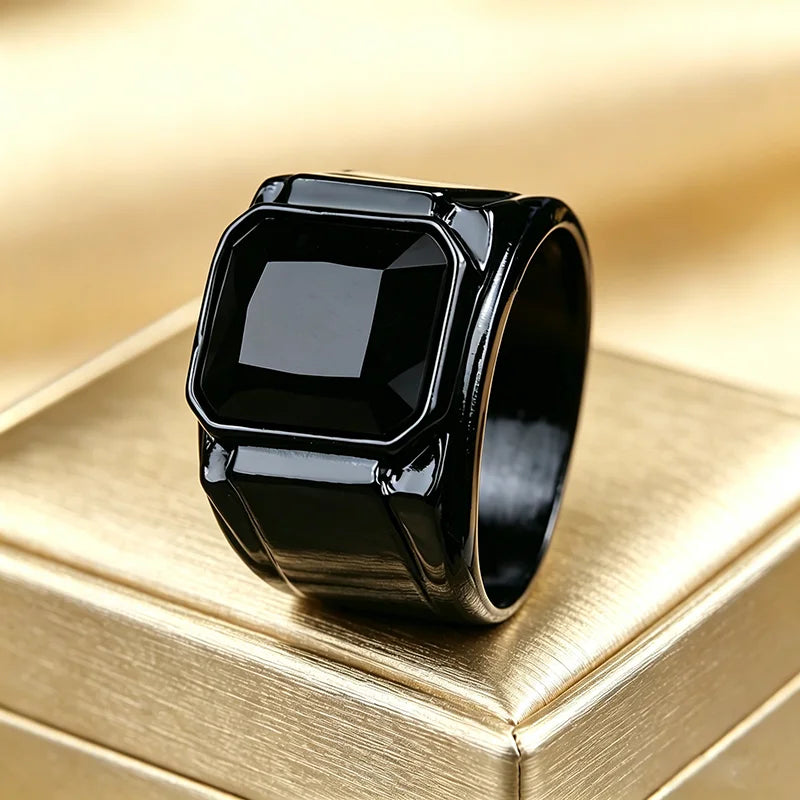 Bague Unisexe Signet à Pierre Colorée – CLEVI Paris