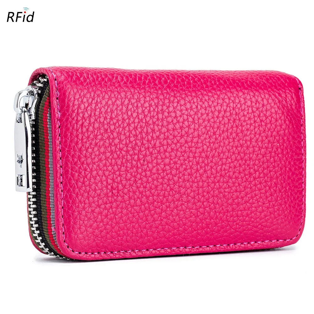 Porte-cartes Zippé en Cuir Véritable — CLEVI Paris