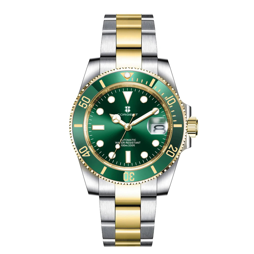 Montre Automatique Homme Corgeut NH35 – Diver 40mm Lunette Céramique Verre Saphir – CLEVI Paris