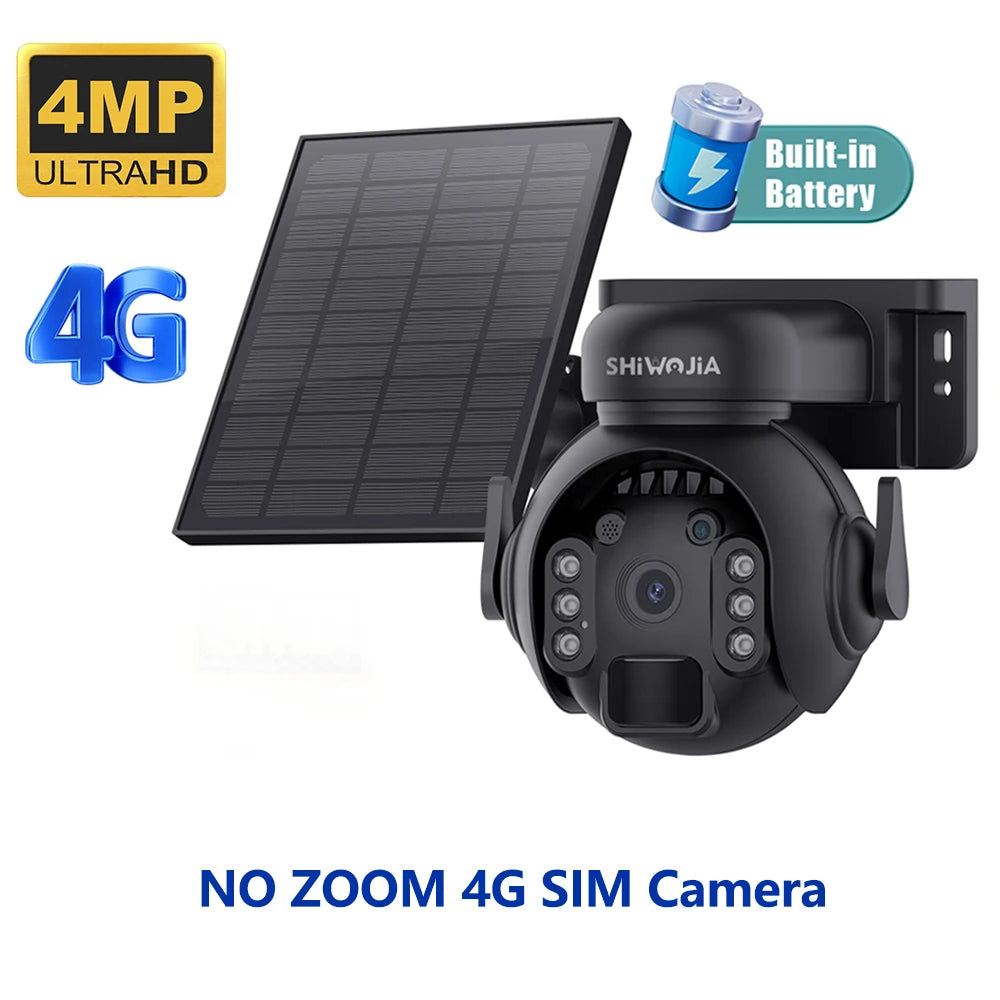 Caméra Solaire Extérieure 8MP 4K Double Objectif Zoom 12x 4G Wi-Fi PIR IP65 – CLEVI Paris