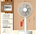 Ventilateur pliable rechargeable, 4 vitesses – CLEVI Paris