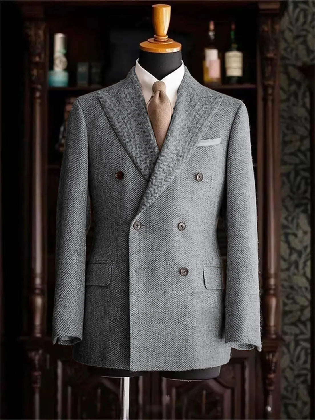 Blazer homme double boutonnage à chevrons – CLEVI Paris