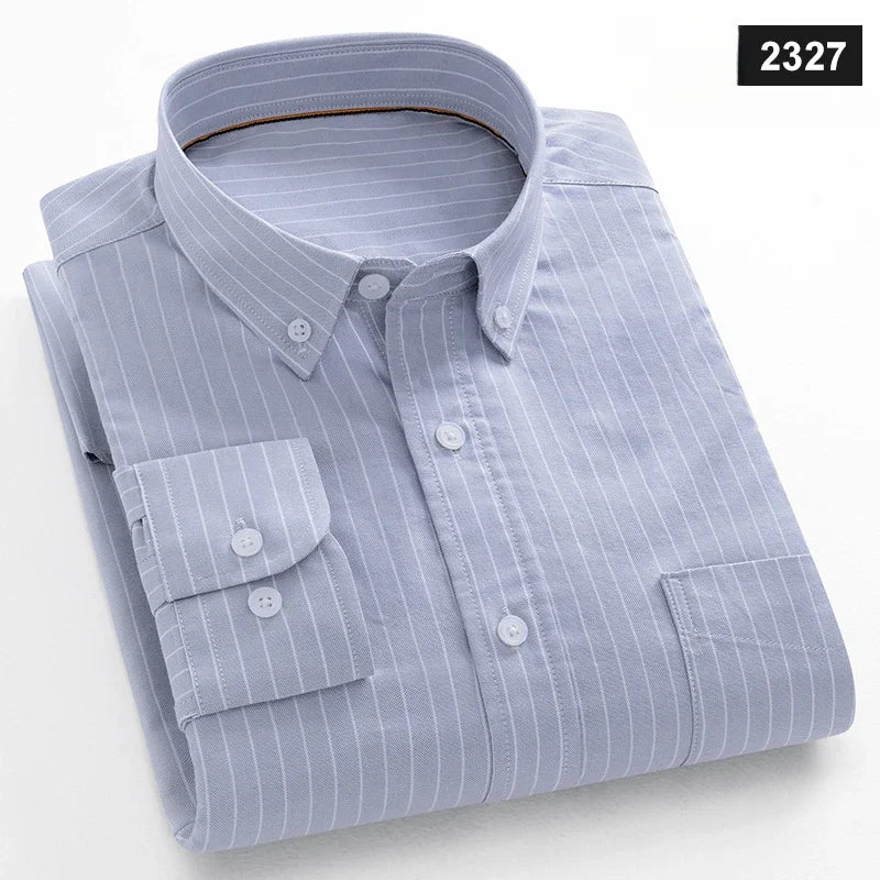 Chemise Oxford Homme Casual Manches Longues – CLEVI Paris