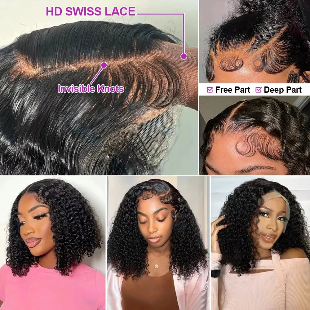 Perruque Lace Front HD Cheveux Humains Brésiliens Remy — Bob Court, Body Wave, Curly & Straight | CLEVI Paris