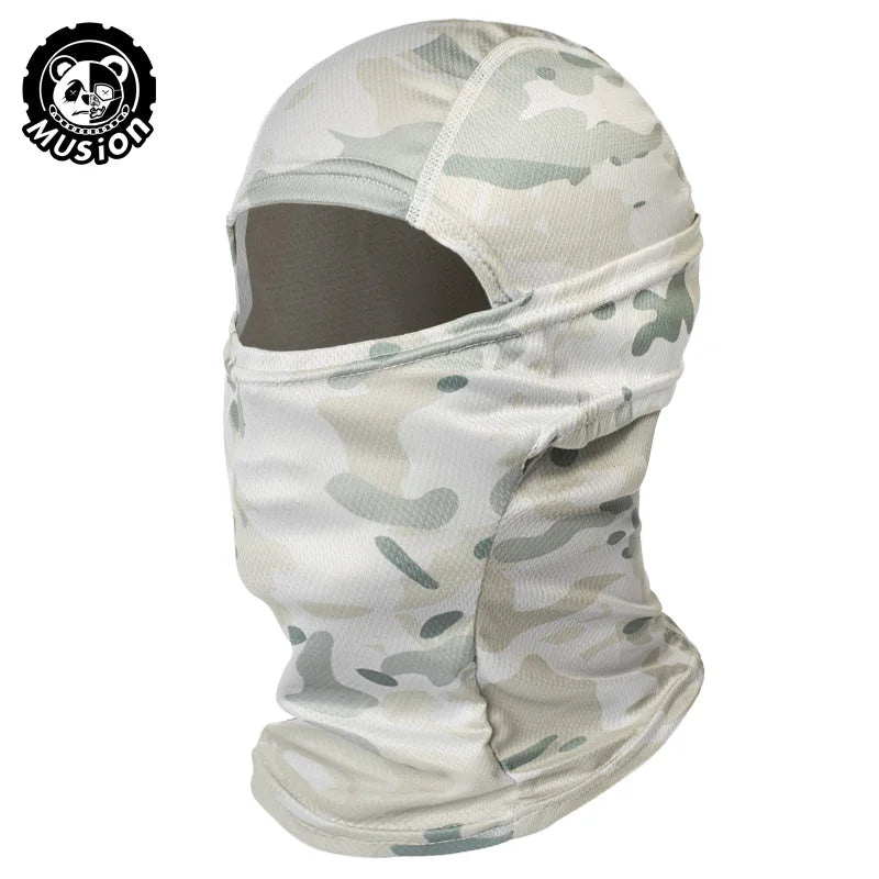 Cagoule Masque Facial Camouflage | Polyester Knit, Cyclisme, Ski, Chasse – CLEVI Paris