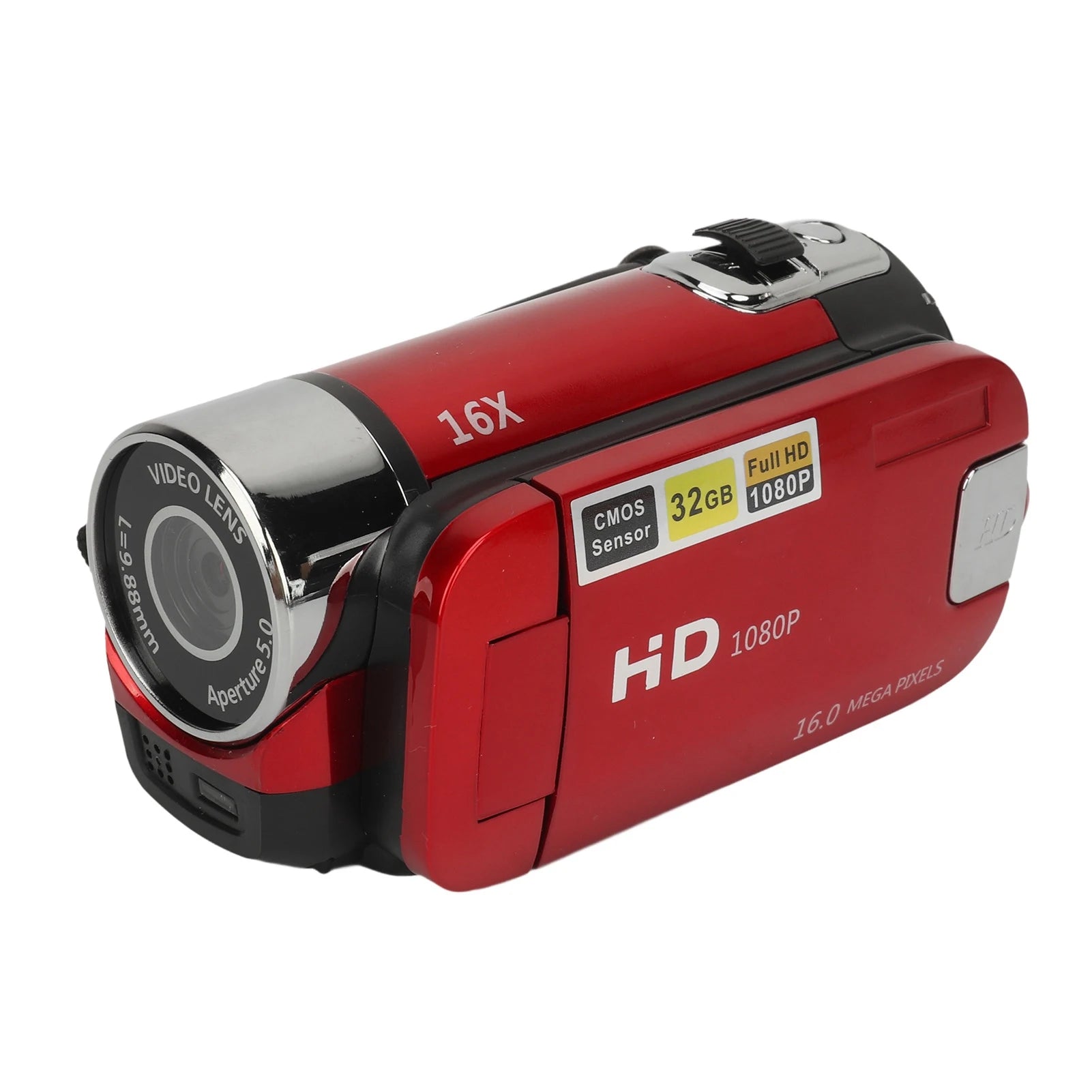 Caméra Numérique 1080p 16MP – Écran Rotatif 2,4", Zoom 16x, Lumière d’Appoint, Anti-Choc – CLEVI Paris