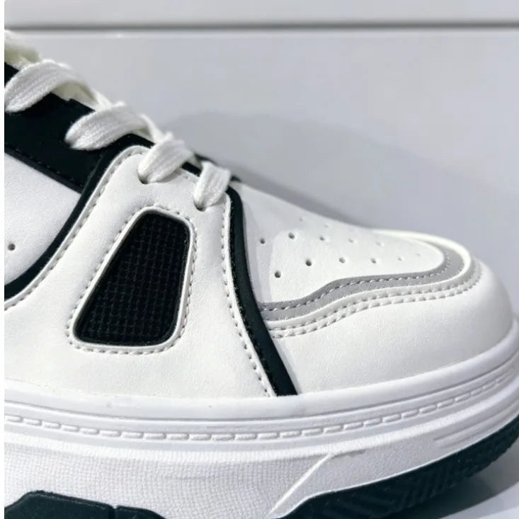 Sneakers Skate Cuir Color Block Homme Semelle Plateforme – CLEVI Paris