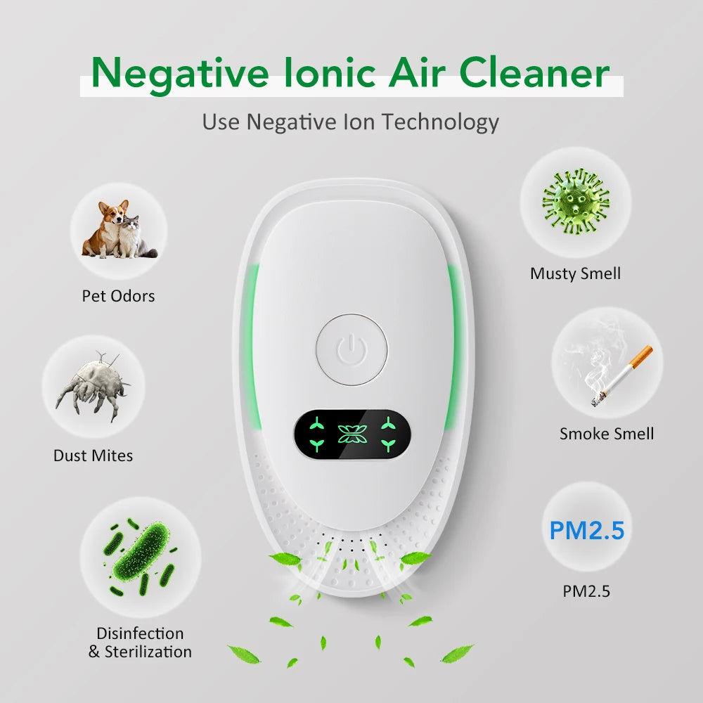 Purificateur d’Air À Ions Négatifs Prise Murale Mini Silencieux – CLEVI Paris