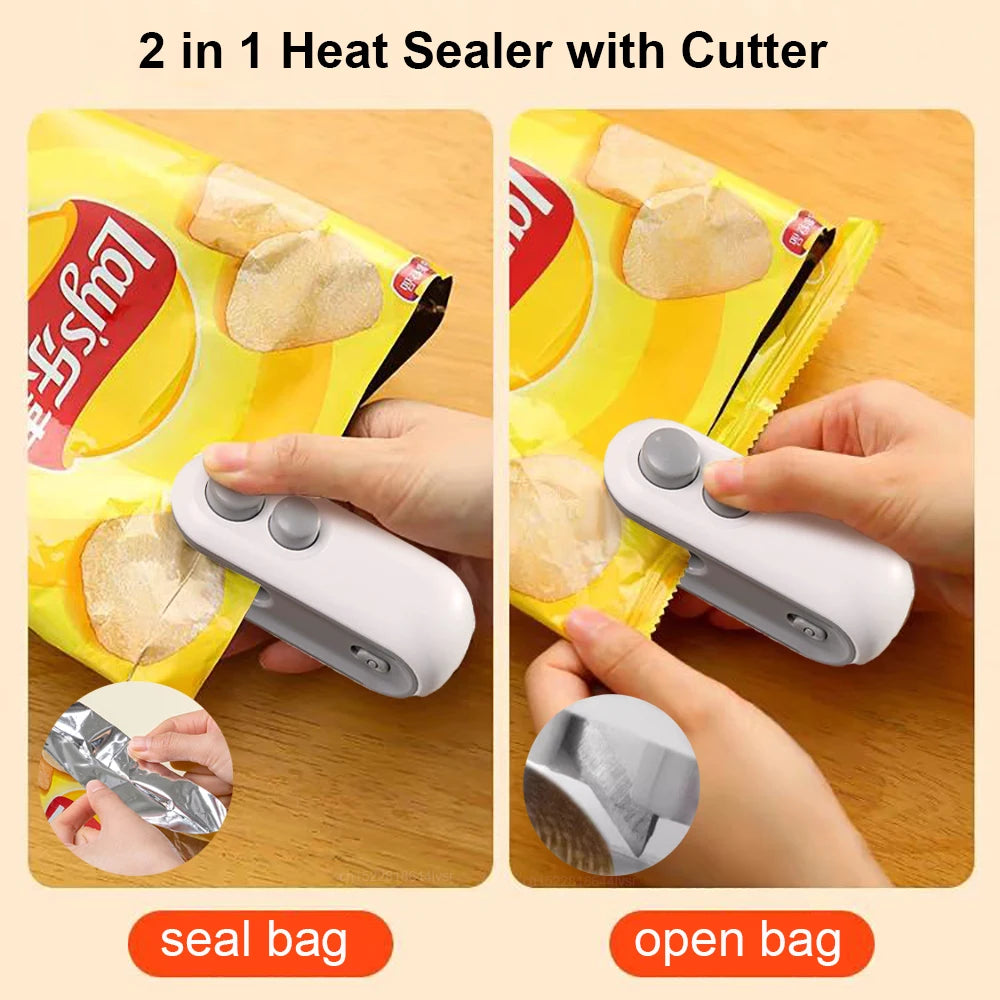 Mini Scelleuse Thermique 2-en-1 Soudeuse & Coupe-Sachet — CLEVI Paris