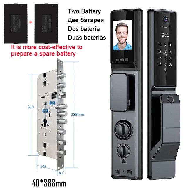 Serrure Connectée X6DL Extérieure IP66 Reconnaissance Faciale Caméra WiFi Tuya – CLEVI Paris