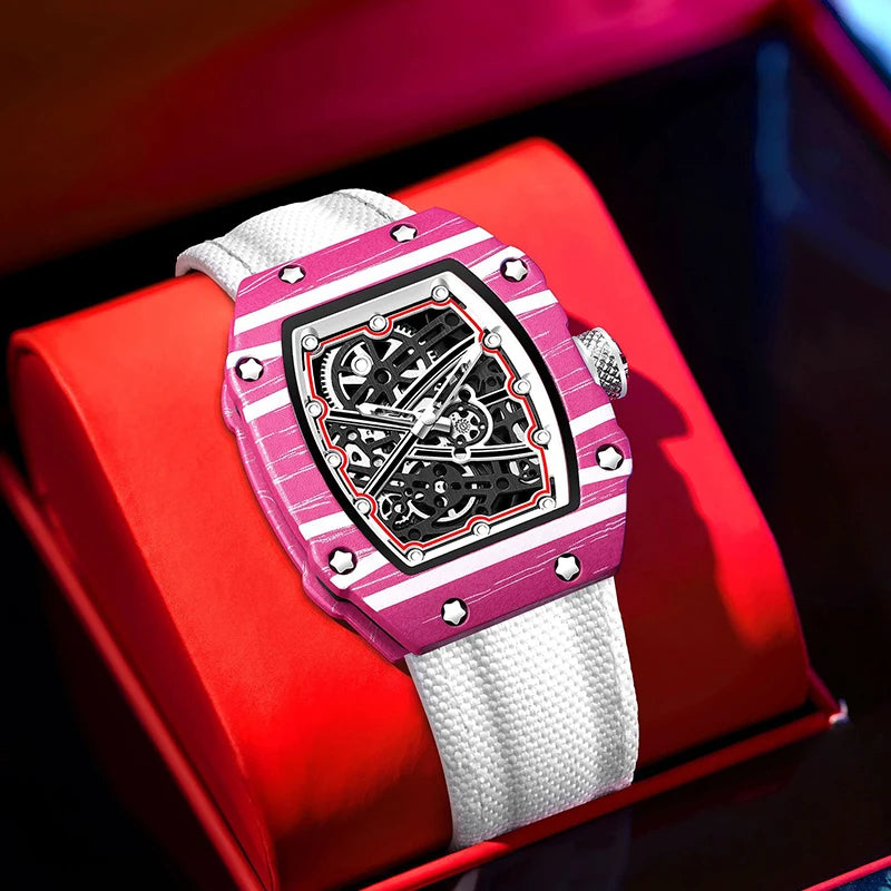 Montre Quartz Unisexe G-2301 – Ultra-Fine Tonneau, Bracelet Nylon & 8 Coloris Sport