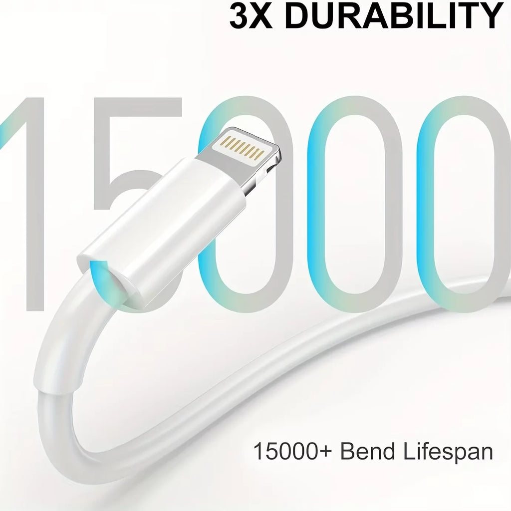 Câble Lightning vers USB-A Certifié MFi 2,4A Charge Rapide iPhone 1m – CLEVI Paris