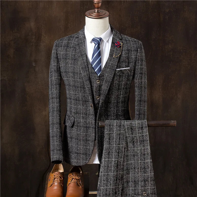 Costume homme 3 pièces à chevrons – CLEVI Paris