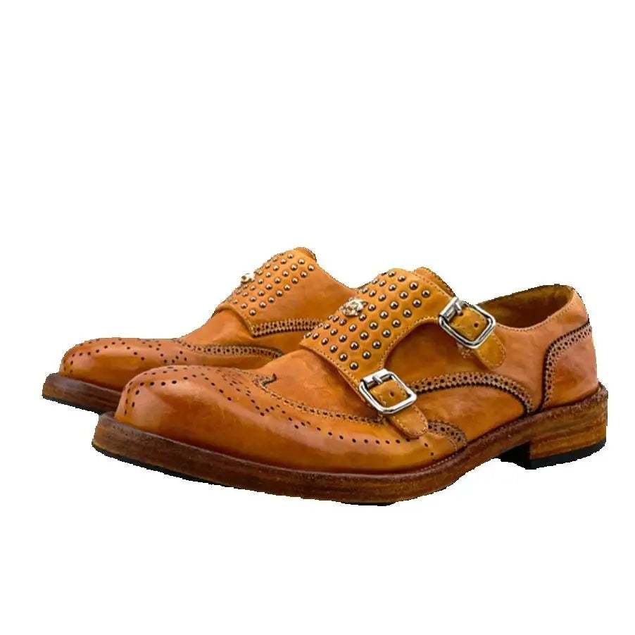 Chaussures Cuir Véritable Homme Goodyear Rivets Style Britannique Fait Main – CLEVI Paris