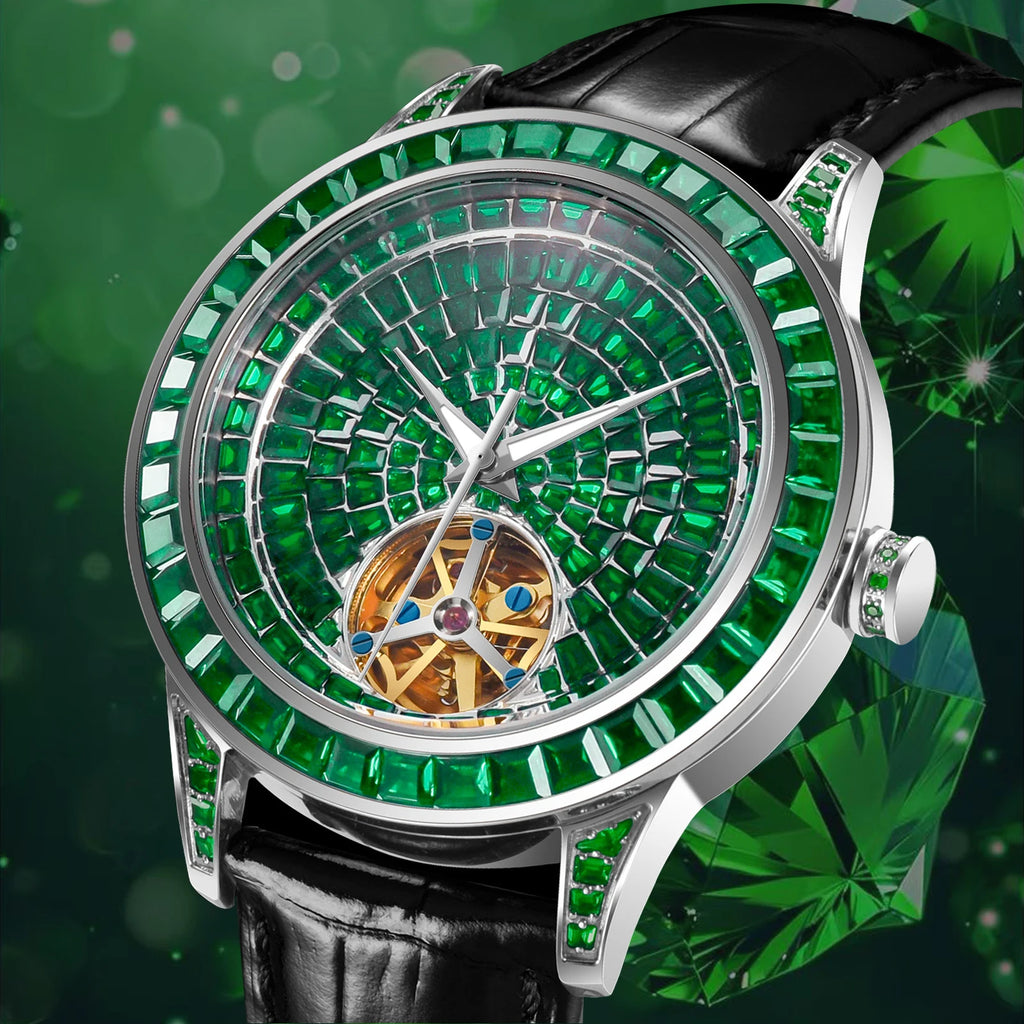 Montre Homme Mécanique Automatique Cadran Diamant Acier Inoxydable 3 Bar – CLEVI Paris