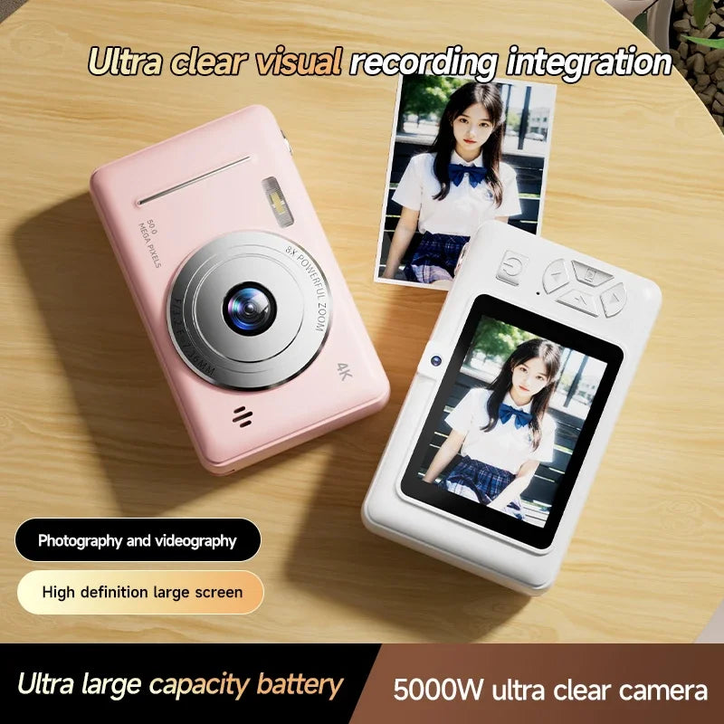 Appareil Photo Numérique 4K Rétro CCD – 50 MP, Double Flash & Autofocus – CLEVI Paris