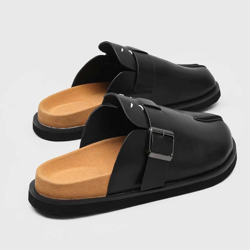 Mocassins Tabi Homme Cuir Slip-On Bout Fendu – CLEVI Paris