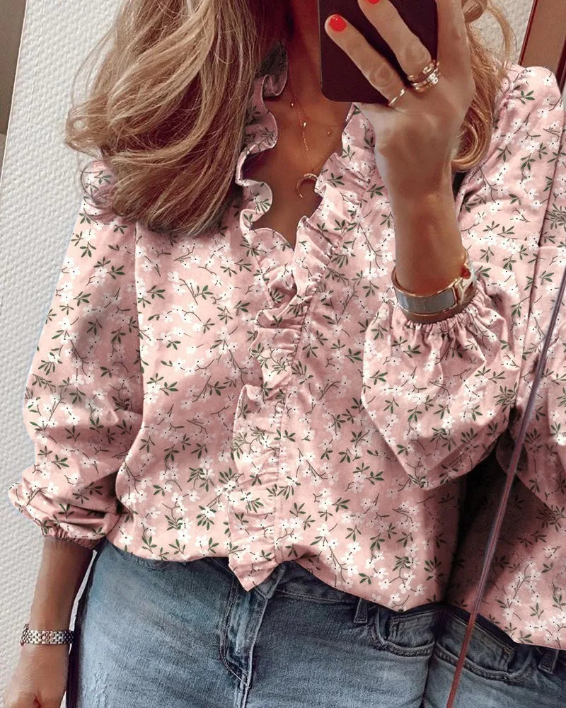 Chemise ample à volants femme – CLEVI Paris