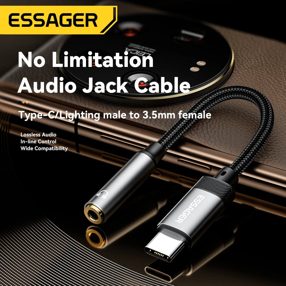 Adaptateur Audio Lightning/USB-C vers Jack 3.5mm – CLEVI Paris