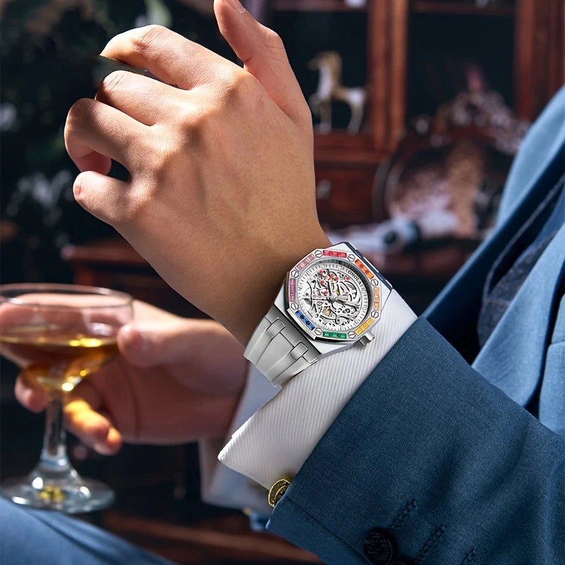 ONOLA ON3834D – Montre Automatique Homme | Style Militaire, Lumineux, Étanche 3 Bar