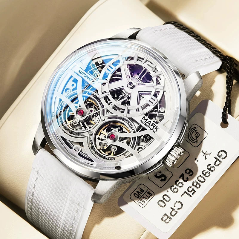 Montre Mécanique Homme Mark Fairwhale FW-6025 – Tourbillon Automatique & Bracelet Fluoro-Caoutchouc