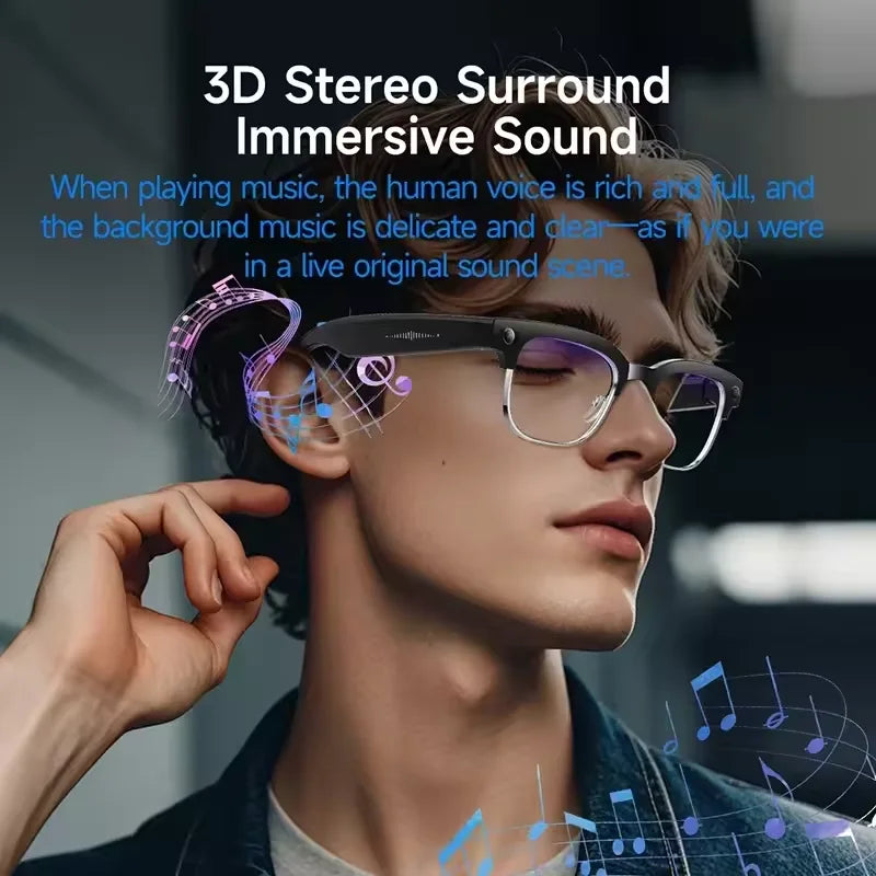Lunettes Intelligentes AI GUHUAVMI W630 Double Caméra 8MP Wi-Fi Assistant Vocal – CLEVI Paris